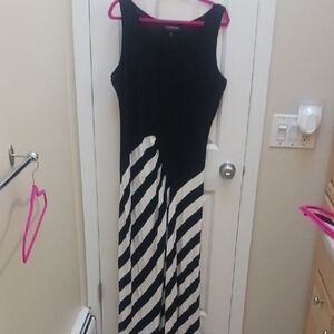 Lane Bryant Black and White Maxi Dress